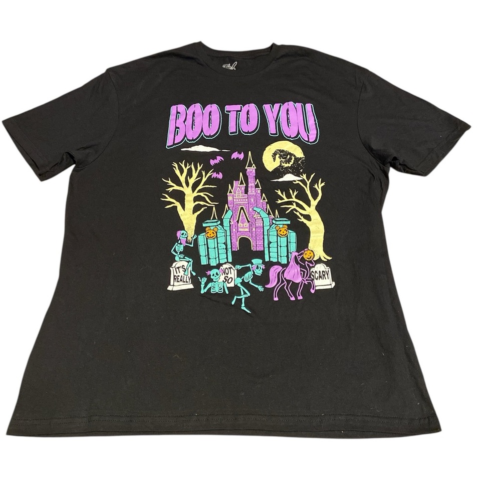 Black Halloween 'Boo To You' Graphic Tee